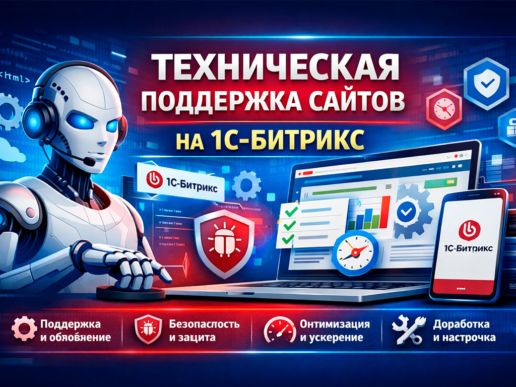 Поддержка сайтов на «1С-Битрикс»